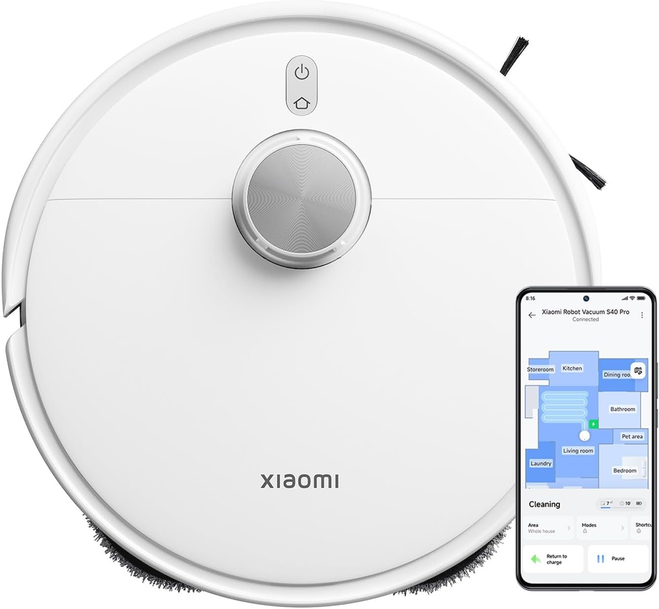 Robo aspirador Xiaomi Robot Vacuum S40 Pro com 180 minutos de autonomia e filtro HEPA