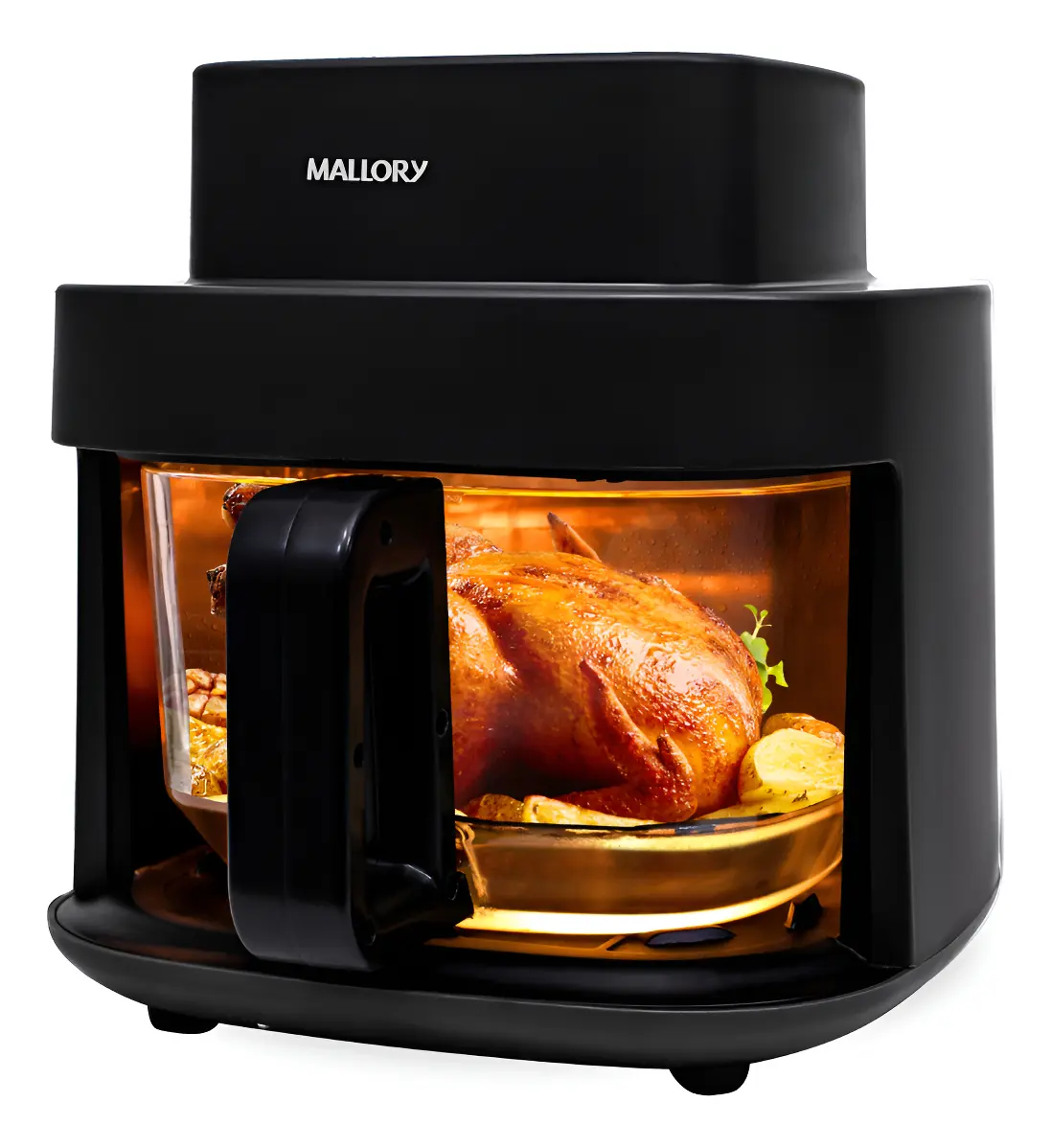 Fritadeira Eletrica Mallory SmartGlass de 4,5 litros com cuba em vidro temperado e visao 360 graus