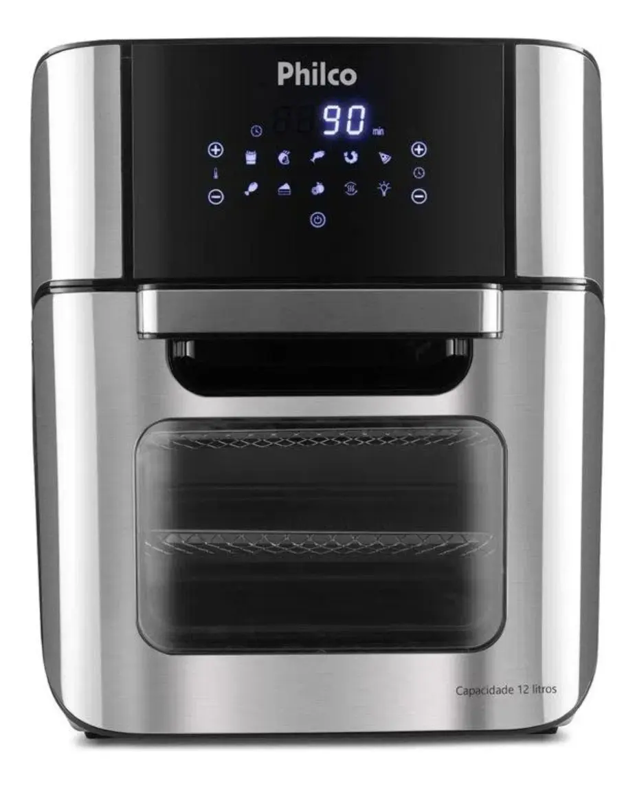 Air Fryer Oven Philco PFR2200P de 12 litros com painel digital e funcao 4 em 1