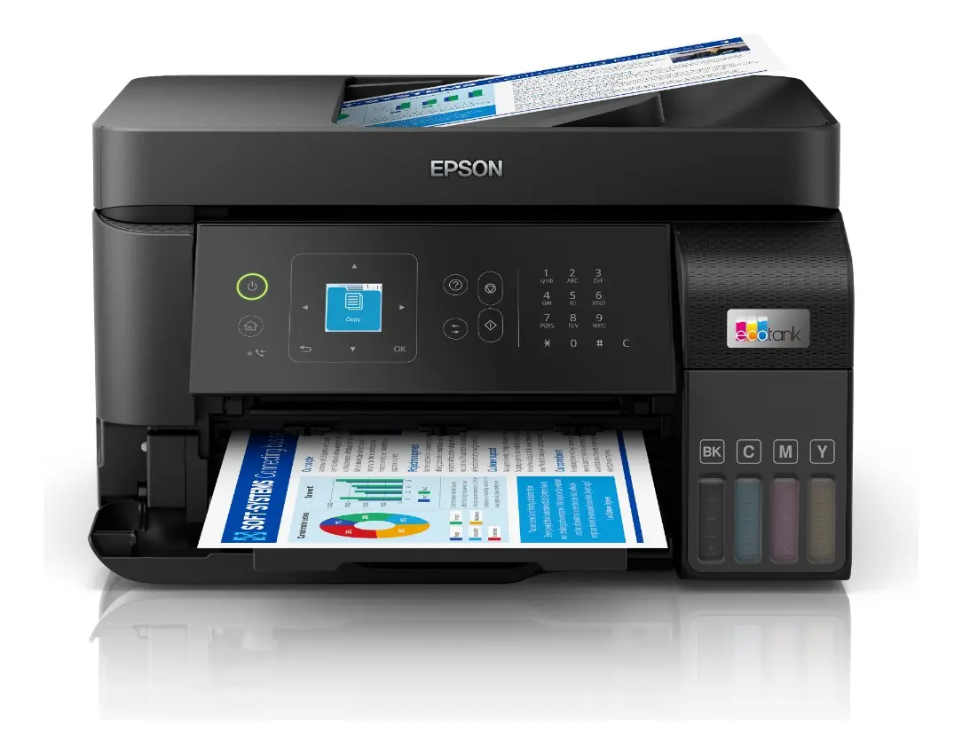 Impressora multifuncional Epson EcoTank L5590 com ADF e Ethernet