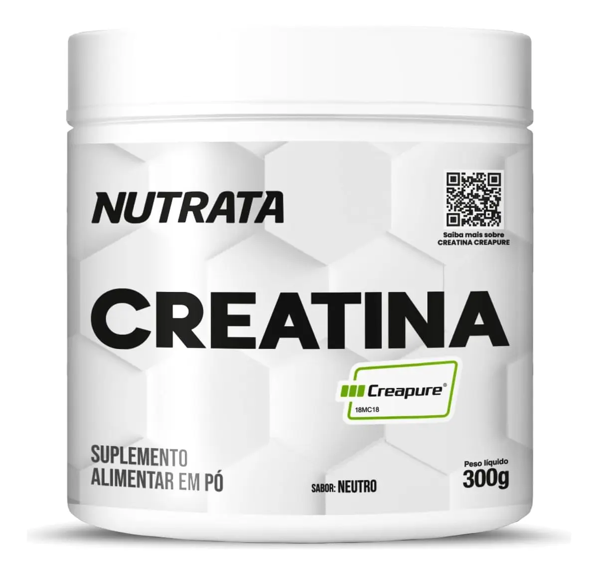 Pote de creatina Nutrata Creapure aprovada no PAM da ABENUTRI