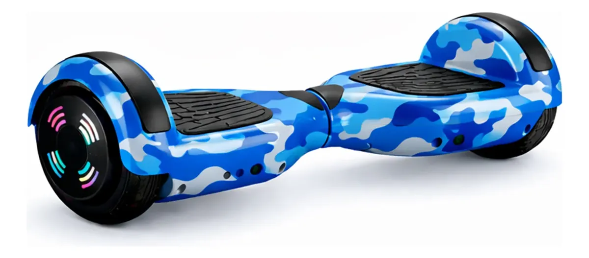 Hoverboard Brinovar Azulado com rodas de 6,5 polegadas e recarga em 2 horas