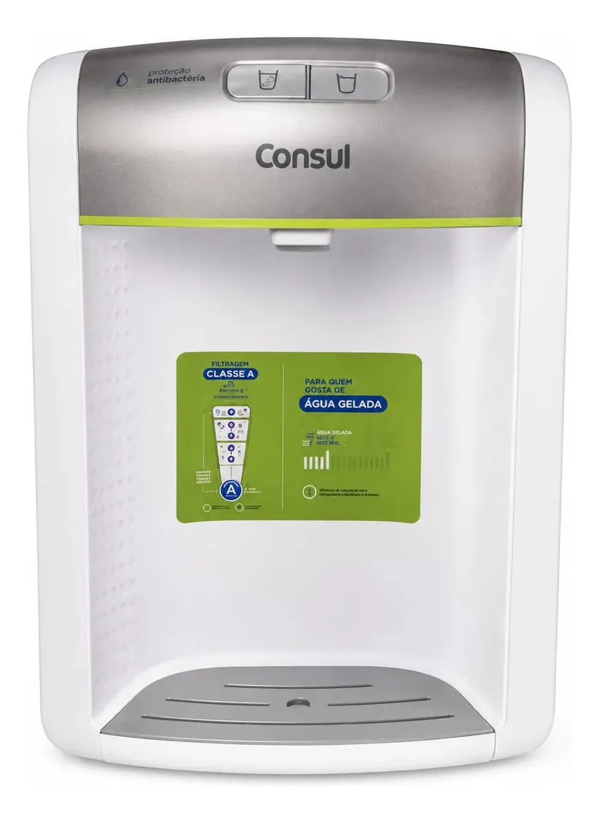 Purificador de agua Consul CPB34AS com reservatorio de 1,5 litro e protecao antibacterias