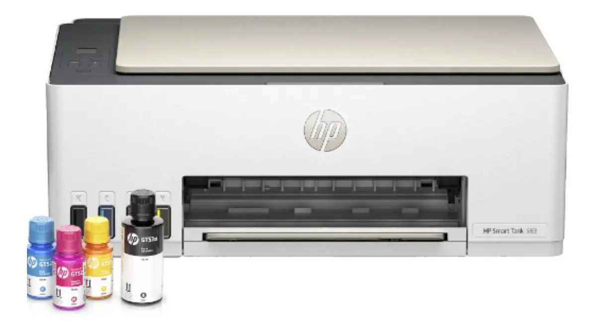 Impressora multifuncional HP Smart Tank 583 com Wi-Fi autorreparavel