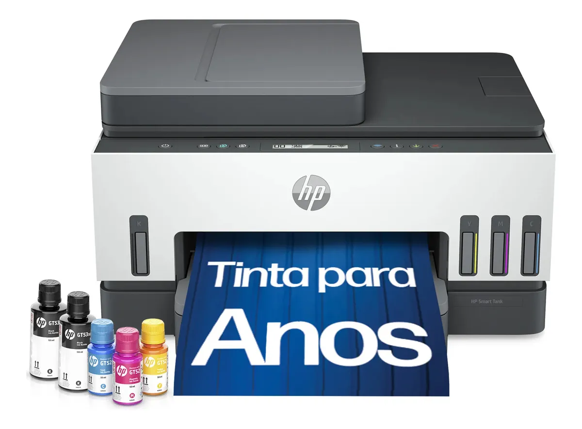 Impressora multifuncional HP Smart Tank 754 com ADF e duplex automatico