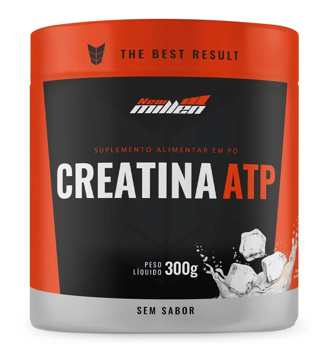 Pote de creatina New Millen Creatine ATP aprovada no PAM da ABENUTRI