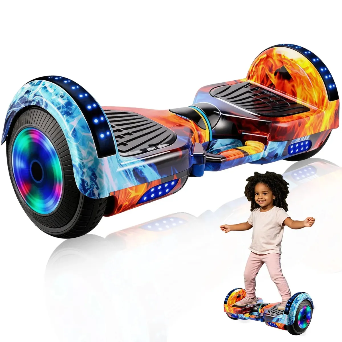 Hoverboard Love and Home Fogo Gelo com bateria de litio 36 V e luzes LED