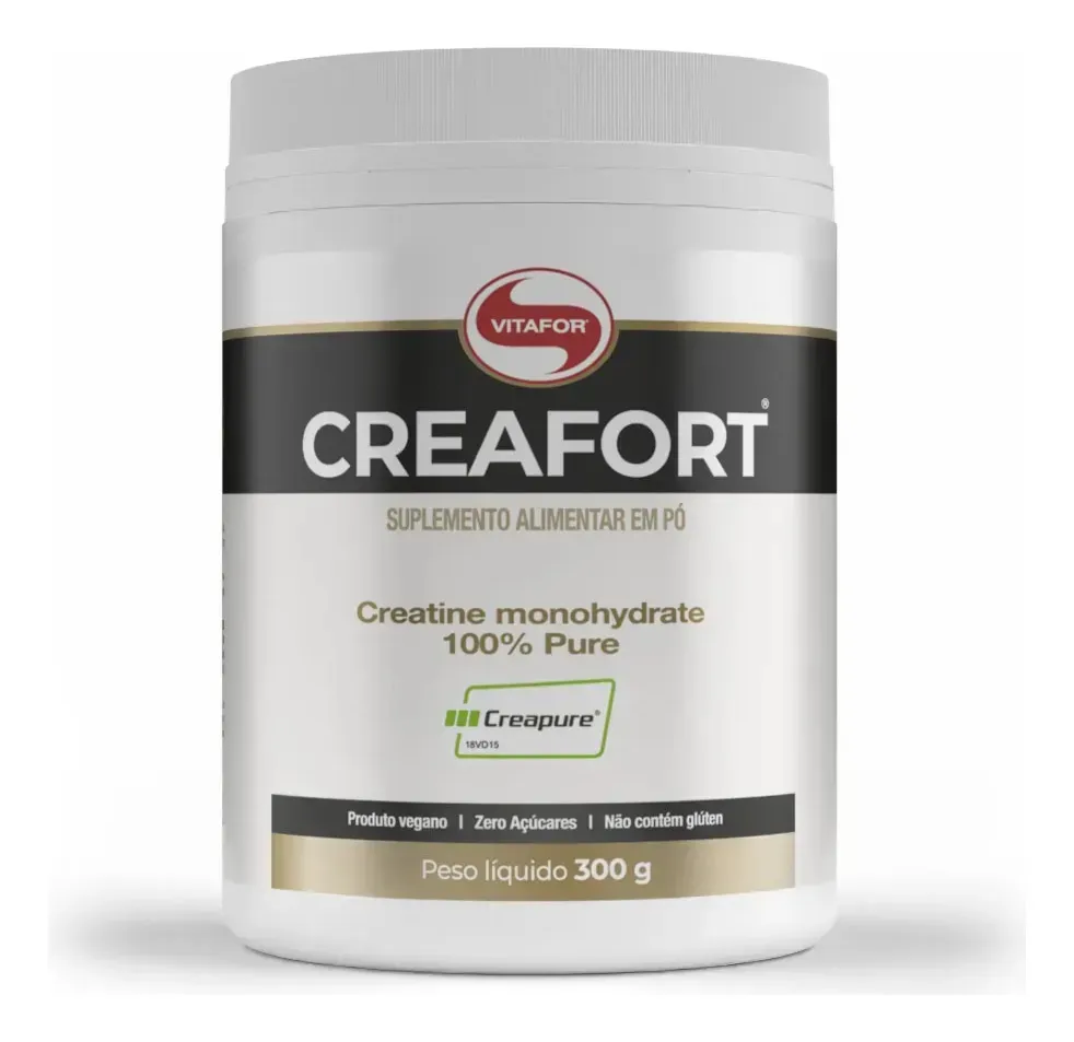 Pote de creatina Vitafor aprovada no PAM da ABENUTRI, preferida por nutricionistas