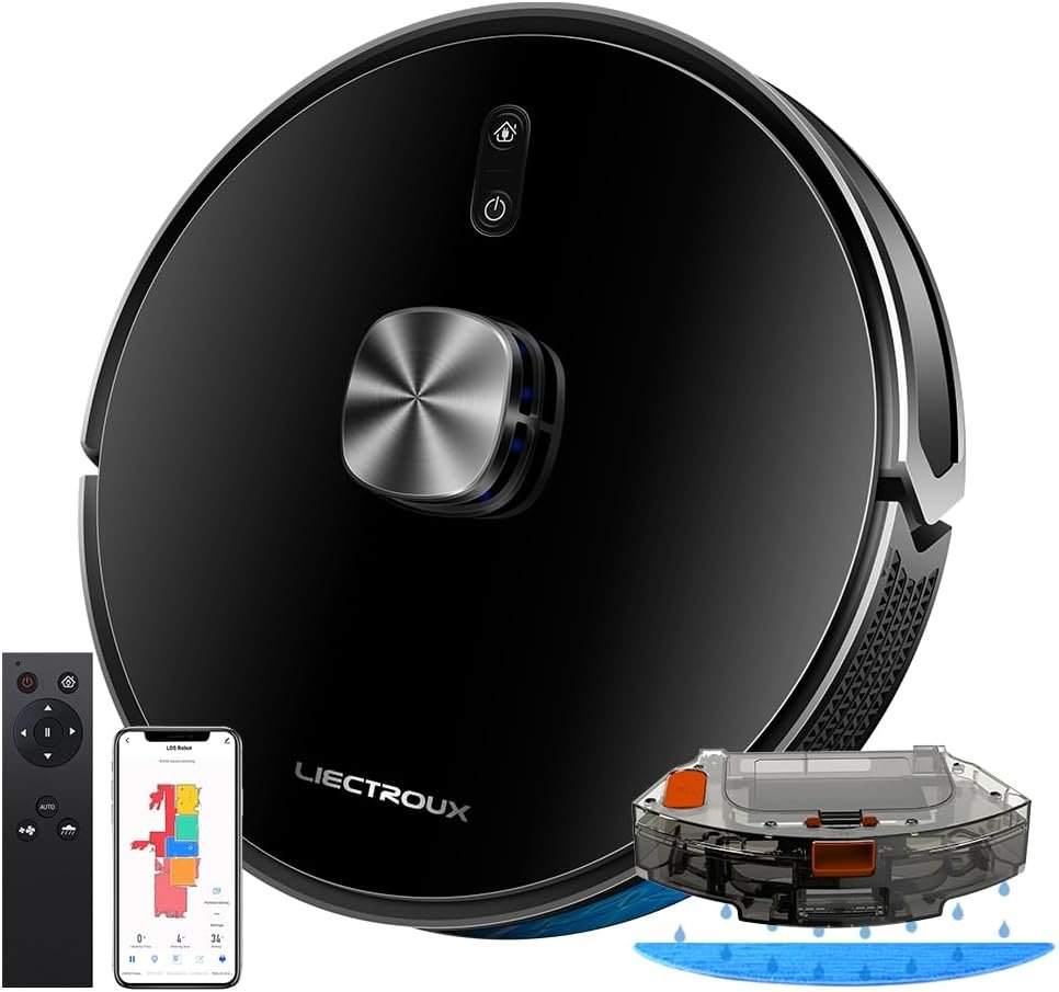 Robo aspirador Liectroux XR500 Pro com navegacao a laser e acompanhamento em tempo real pelo aplicativo