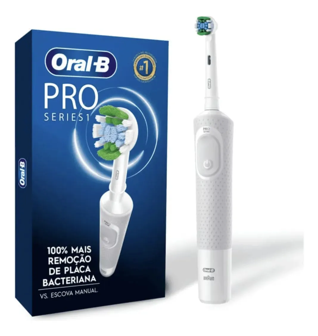 Escova dental elétrica Oral-B Pro Series 1 com movimentos oscilatórios e cabeça redonda