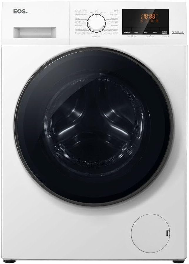 Lava e seca EOS Power Wash branca de 10,1 kg com abertura frontal