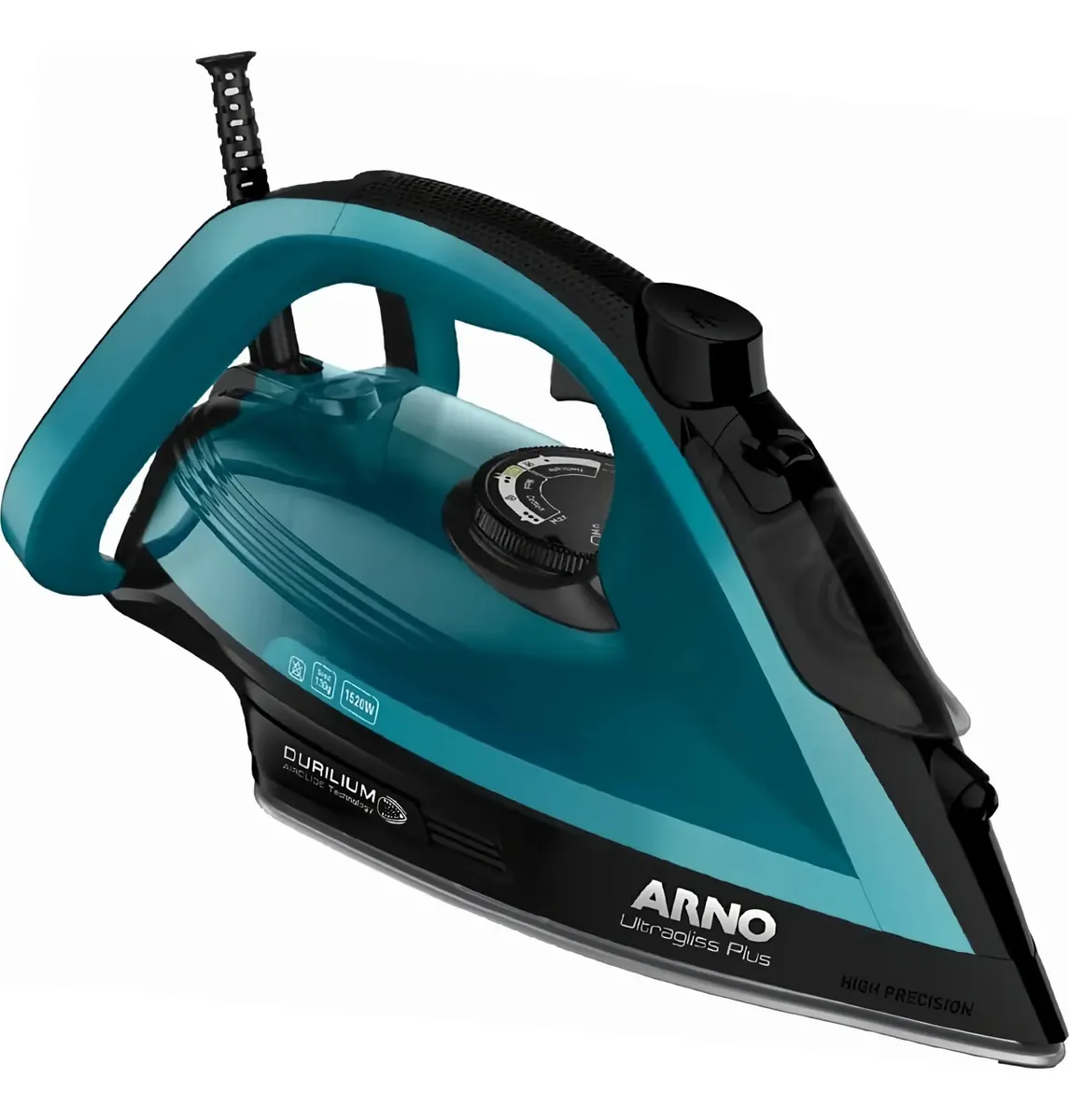 Ferro a vapor Arno Ultragliss Plus azul e preto com base Durilium