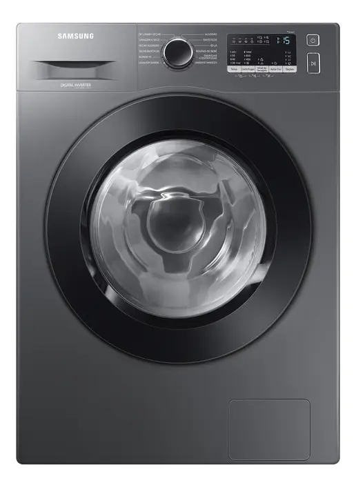 Lava e seca Samsung WD11M inox look de abertura frontal com 11 kg
