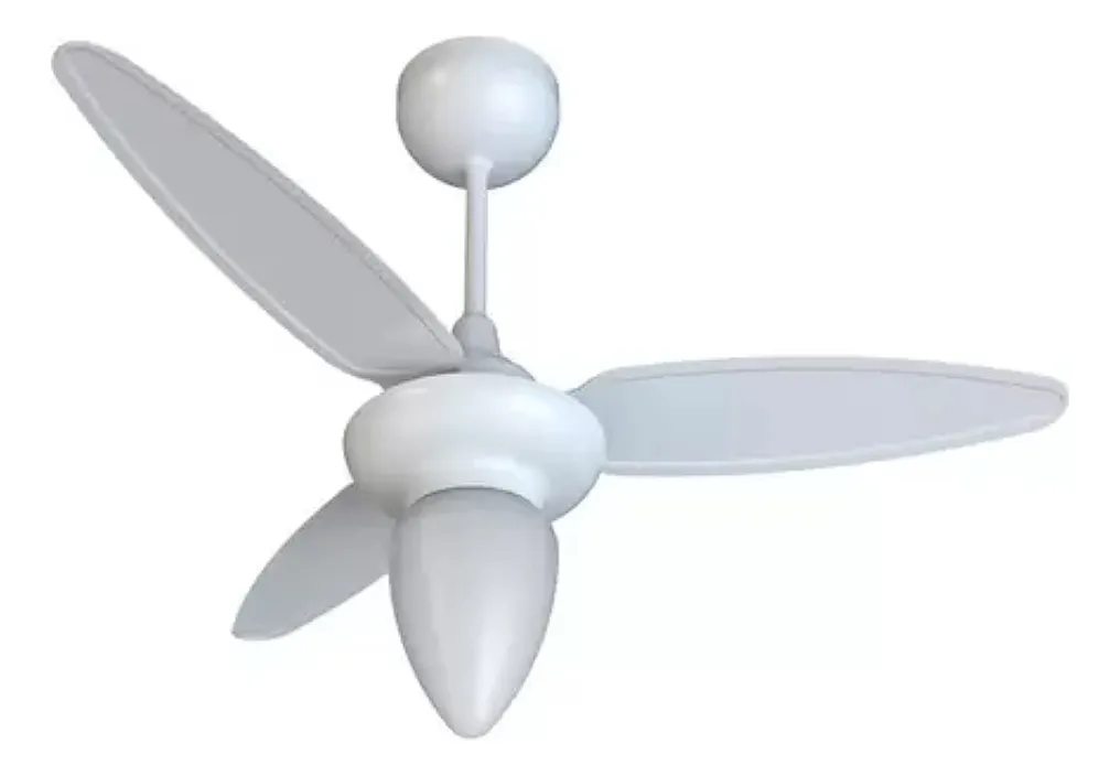 Ventilador de teto Ventisol Wind Inverter branco com 3 pás e controle remoto