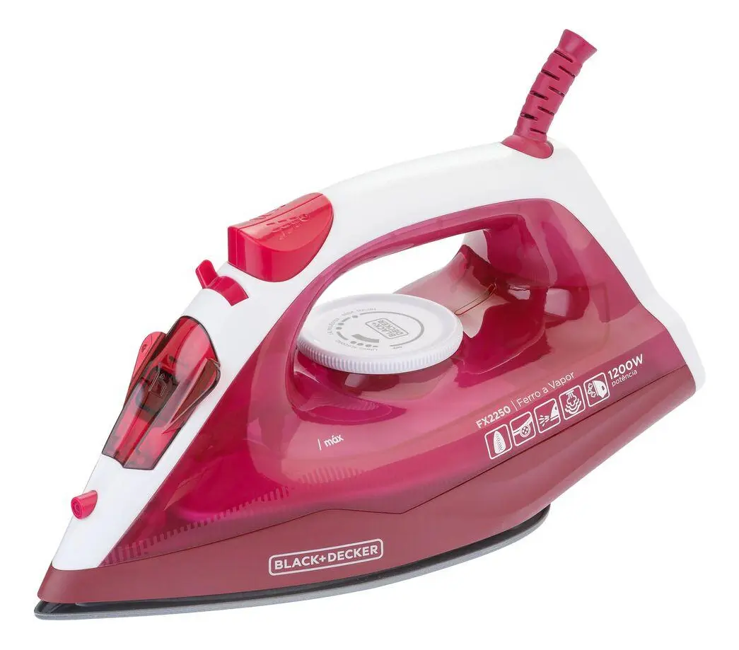 Ferro de passar Black+Decker FX2250 vermelho e branco a seco ou vapor
