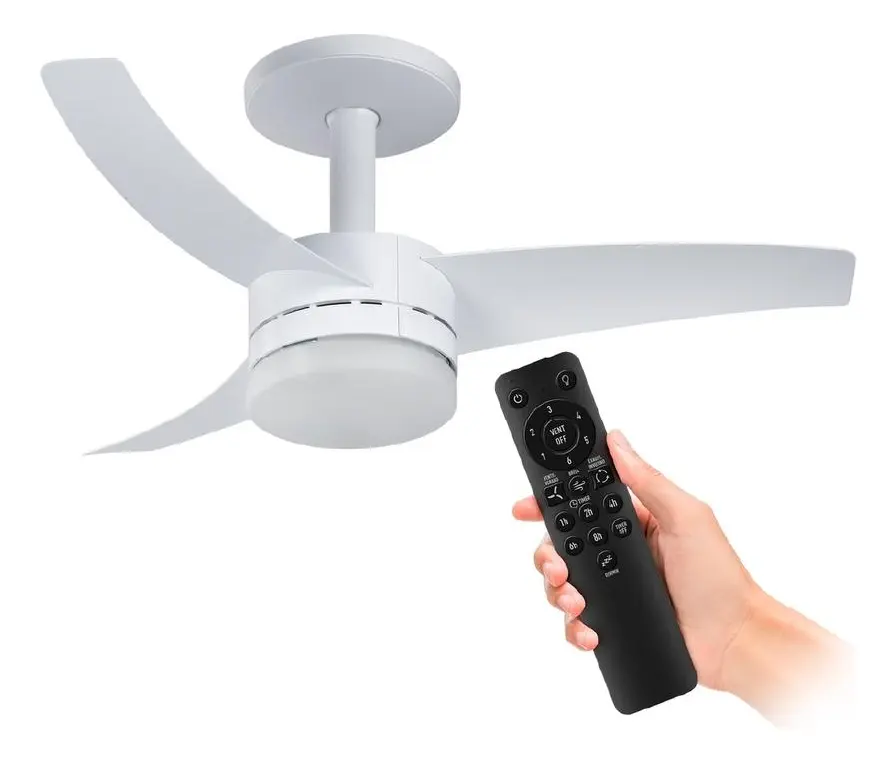 Ventilador de teto Arno VX13 branco com 3 pás de acrílico e controle remoto