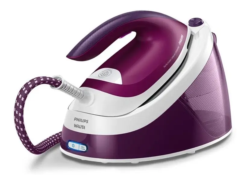 Ferro de passar Philips Walita PerfectCare GC6842 roxo com base de vapor e reservatório de 1,3 litro